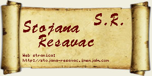 Stojana Resavac vizit kartica